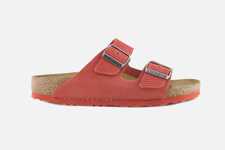 Women Birkenstock | Birkenstock - Arizona Corduroy Sienna Red Sandals On Labotte