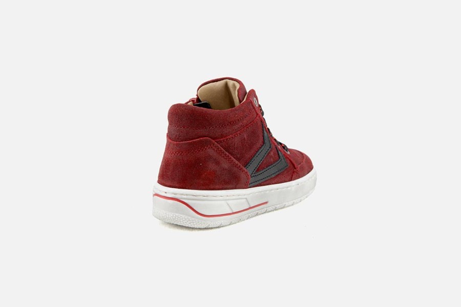 Boys Romagnoli | Romagnoli - Maurin Dark Red Lace-Up Boots On Labotte