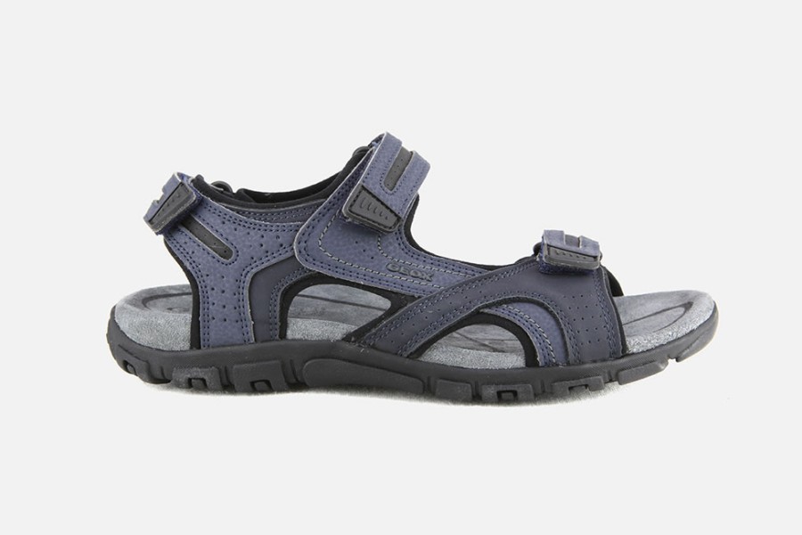 Men Geox | Geox - Strada Sandal Navy Sandals On Labotte