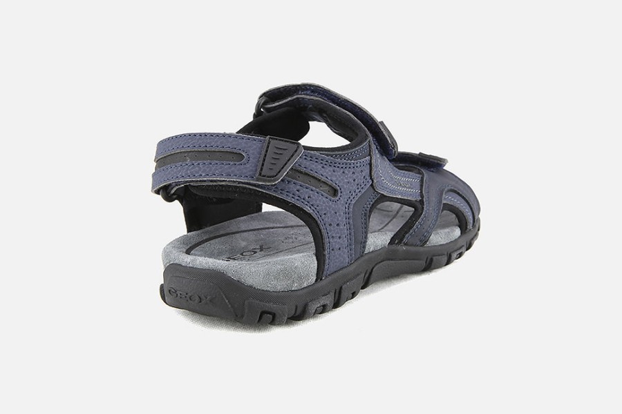 Men Geox | Geox - Strada Sandal Navy Sandals On Labotte