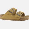 Women Birkenstock | Birkenstock - Arizona Corduroy Cork Brown Sandals On Labotte