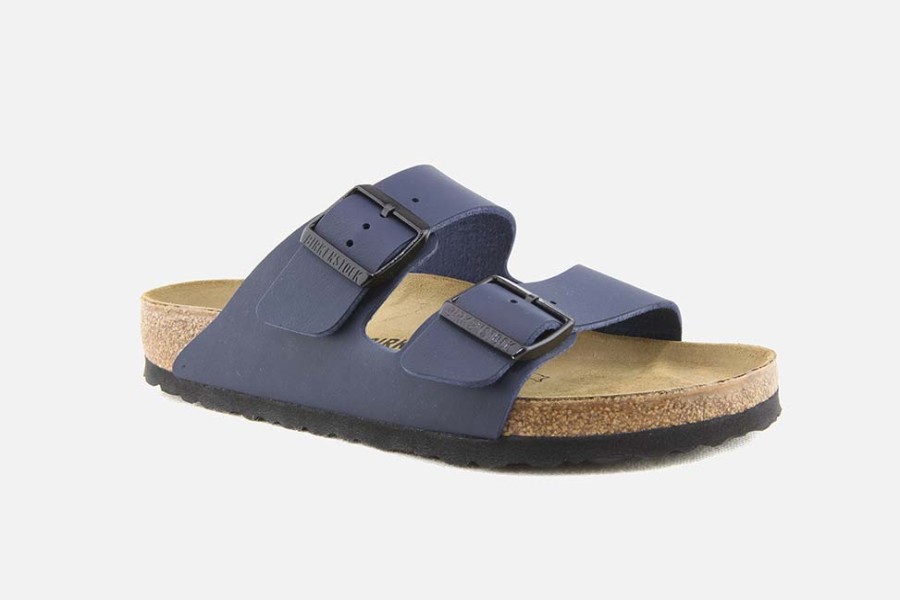 Men Birkenstock | Birkenstock - Arizona Bf Narrow Blue Sandals On Labotte