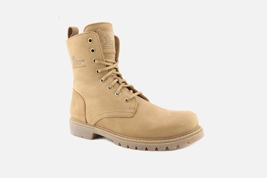 Women Panama Jack | Panama Jack - Frisia Camel Lace-Up Boots On Labotte