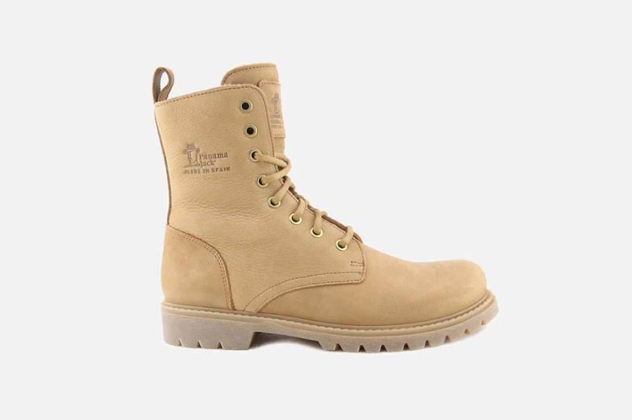 Women Panama Jack | Panama Jack - Frisia Camel Lace-Up Boots On Labotte