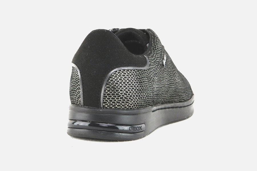 Women Geox | Geox - Jaysen Dark Grey Black Sneakers On Labotte