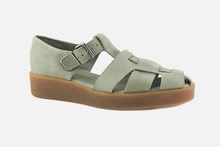 Women Arche | Arche - Comaya Vert Ecume Sandals On Labotte