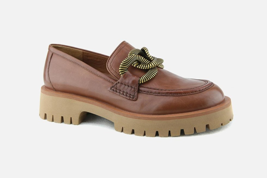 Women Bruno Premi | Bruno Premi - Winch Camel Loafers On Labotte
