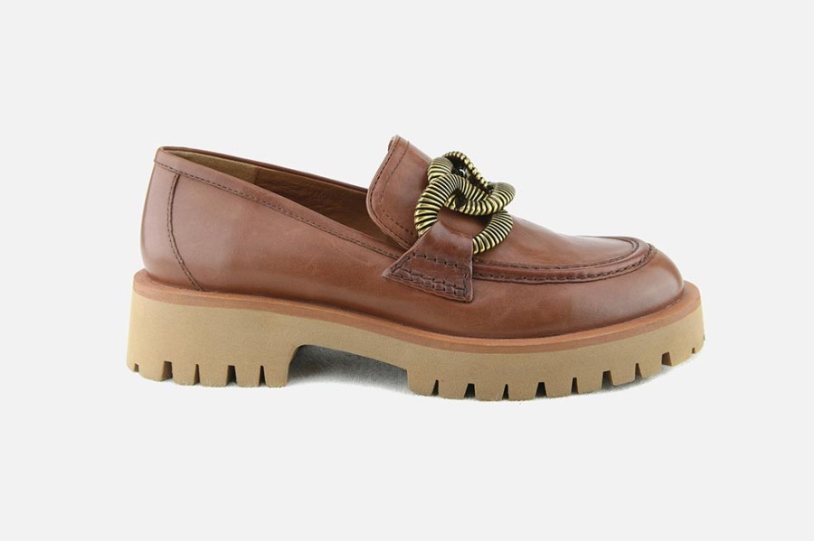 Women Bruno Premi | Bruno Premi - Winch Camel Loafers On Labotte