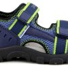 Boys Geox | Geox - Strada Boy Blue Fluo Sandals On Labotte