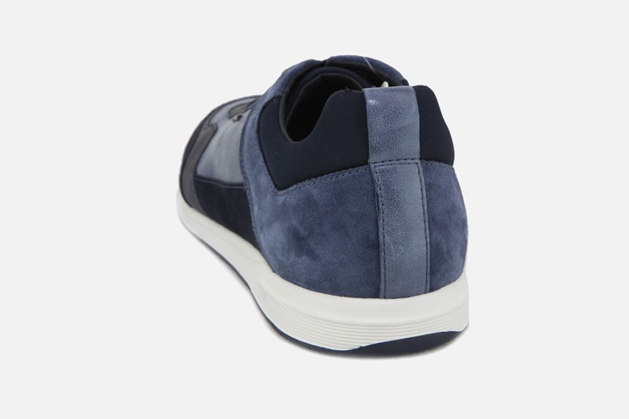 Men Geox | Geox - Spherica Ec3 Navy Sneakers On Labotte