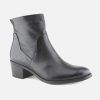 Women Paul Green | Paul Green - Philomene Lisse Noir Ankle Boots On Labotte