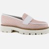 Women Rosana | Rosana - Stuttgart Orange Et Blanc Loafers On Labotte