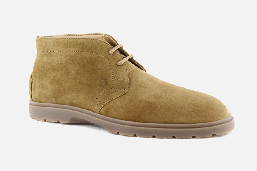Men Tod's | Tod'S - Tods Chukka 59 Daim Marron Lace-Up Boots On Labotte