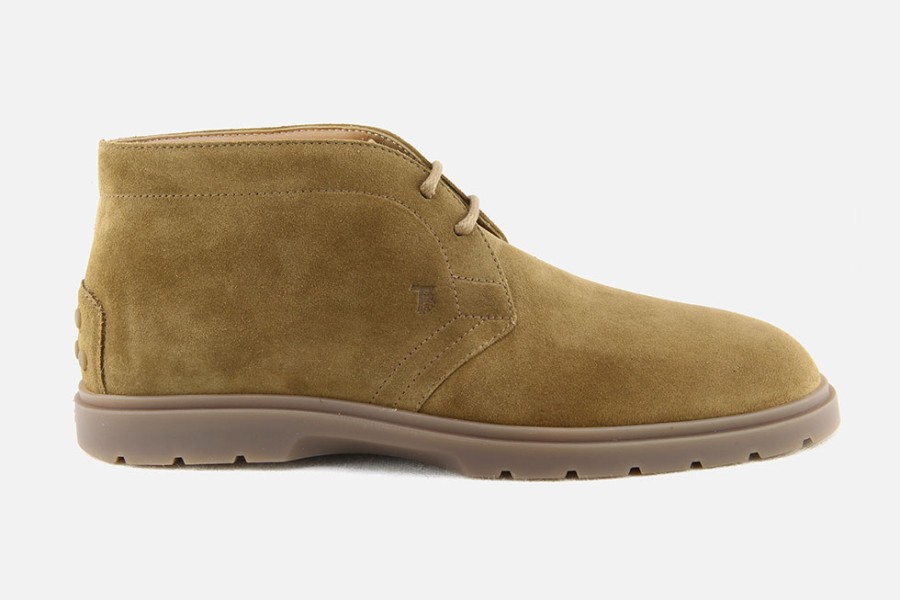 Men Tod's | Tod'S - Tods Chukka 59 Daim Marron Lace-Up Boots On Labotte