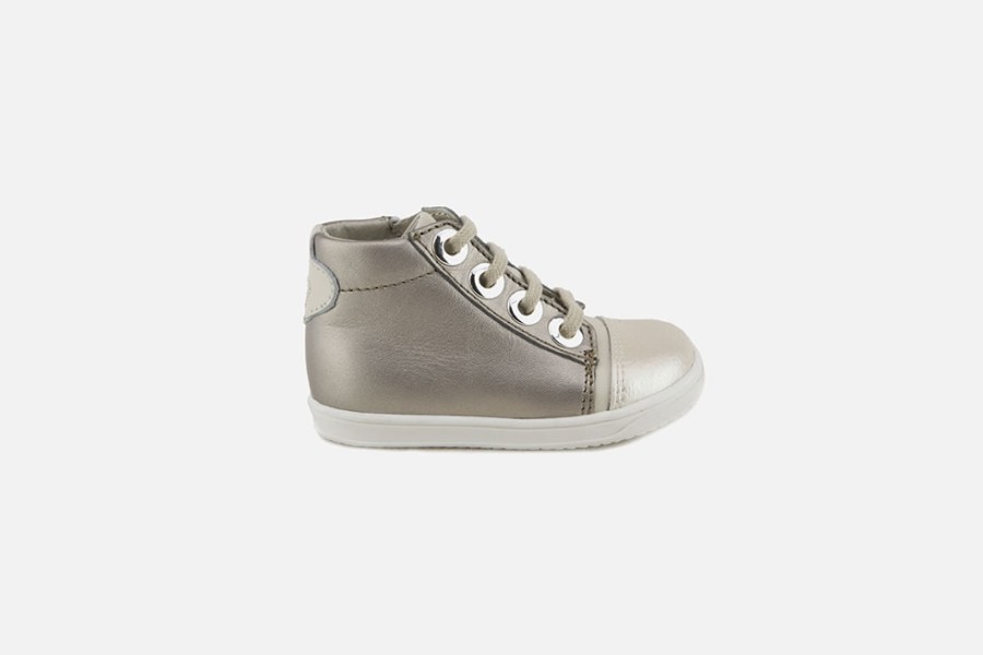 Girls Little Mary | Little Mary - Lilia Bronze Lace-Up Boots On Labotte