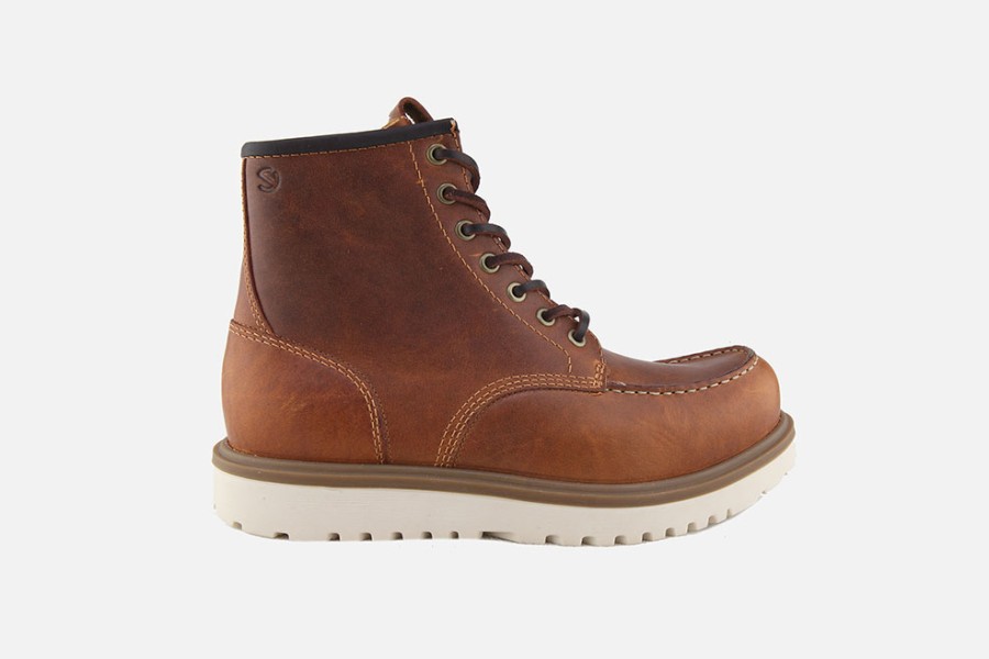 Men Ecco | Ecco - Staker Hi Lace Cognac Man Lace-Up Boots On Labotte