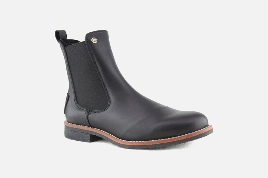 Women Panama Jack | Panama Jack - Gillian Igloo Travel Black Ankle Boots On Labotte