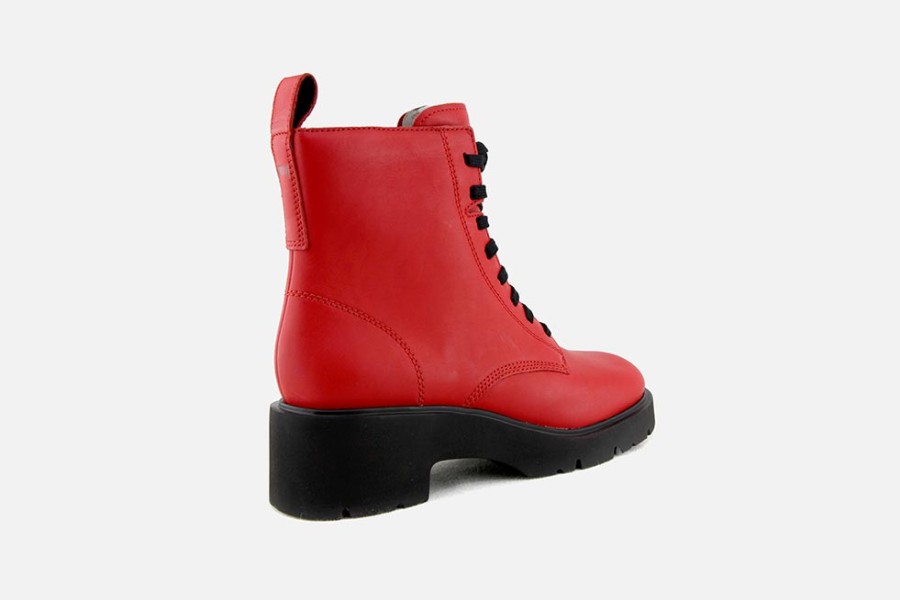 Women Camper | Camper - Milah Hi Lace Rouge Lace-Up Boots On Labotte