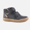 Boys Geox | Geox - Arzach Hi Scratch Black Cognac Velcro Shoes On Labotte