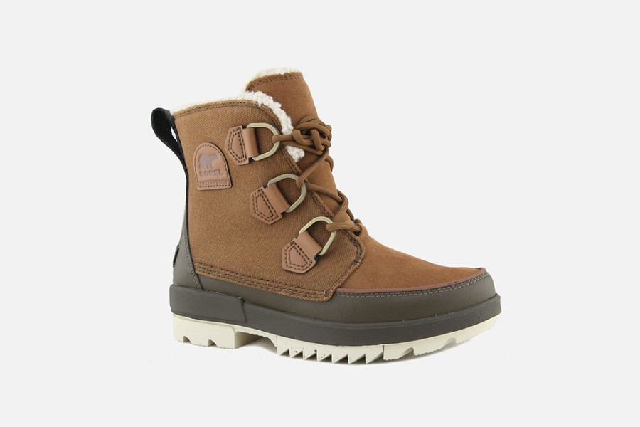 Women Sorel | Sorel - Torino Ii Parc Velvet Tan Lace-Up Boots On Labotte