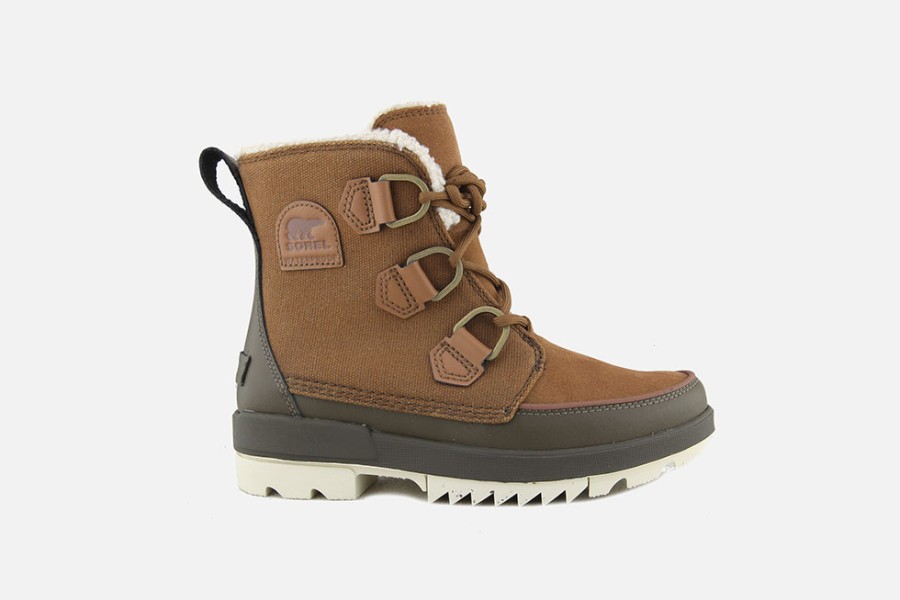 Women Sorel | Sorel - Torino Ii Parc Velvet Tan Lace-Up Boots On Labotte