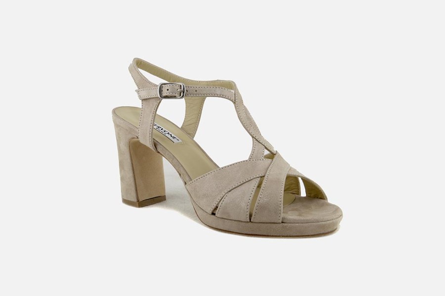 Women Cervone | Cervone - Calixte Sable Irise Sandals On Labotte