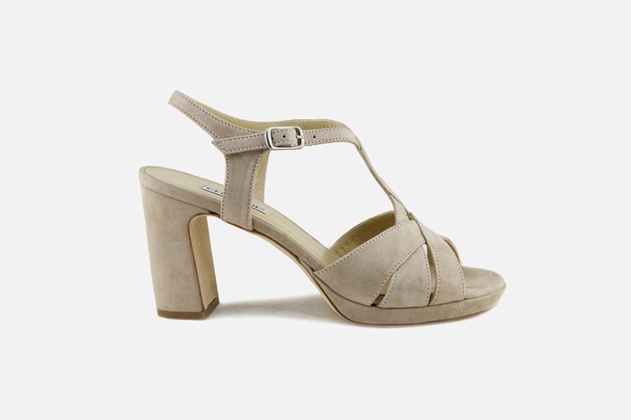 Women Cervone | Cervone - Calixte Sable Irise Sandals On Labotte
