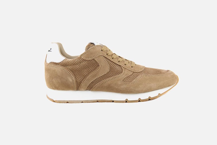 Women Voile Blanche | Voile Blanche - Julia Suede Tobacco Sneakers On Labotte