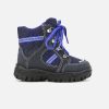 Girls Superfit | Superfit - Wald Dark Blue Lace-Up Boots On Labotte