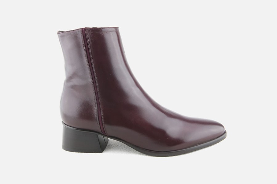 Women Lorenzo Masiero | Lorenzo Masiero - Lalo Burgundy Ankle Boots On Labotte