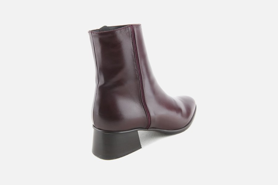 Women Lorenzo Masiero | Lorenzo Masiero - Lalo Burgundy Ankle Boots On Labotte