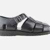 Men Paraboot | Paraboot - Pacific Lisse Noir Sandals On Labotte