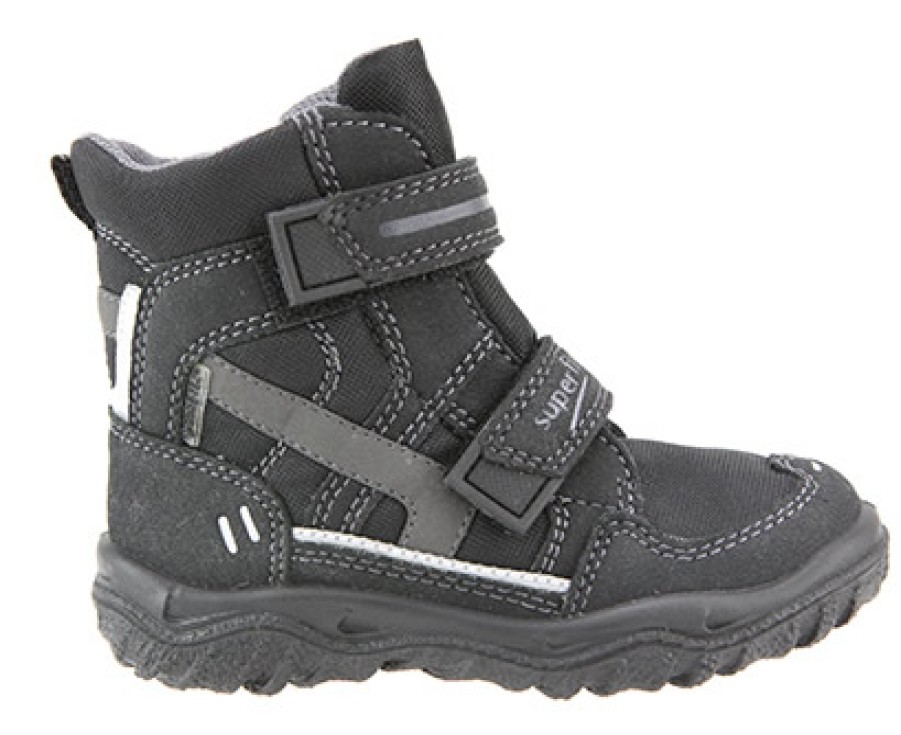 Boys Superfit | Superfit - Bernina All Black Velcro Shoes On Labotte