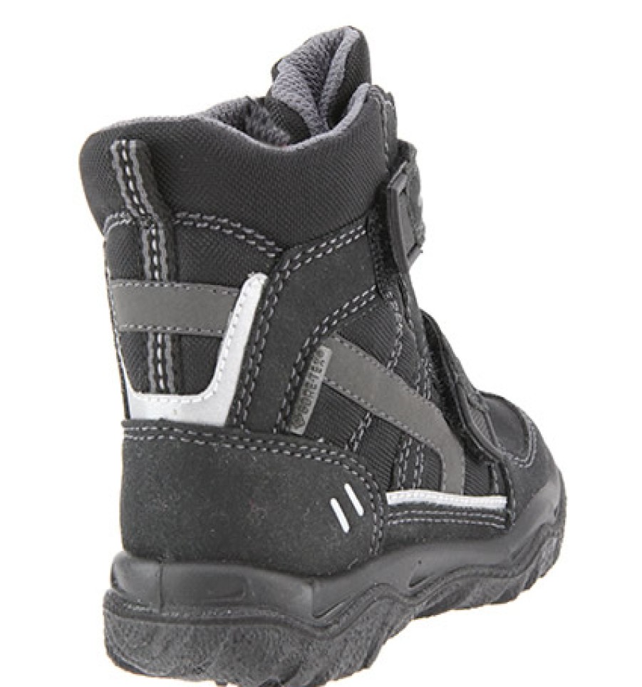 Boys Superfit | Superfit - Bernina All Black Velcro Shoes On Labotte