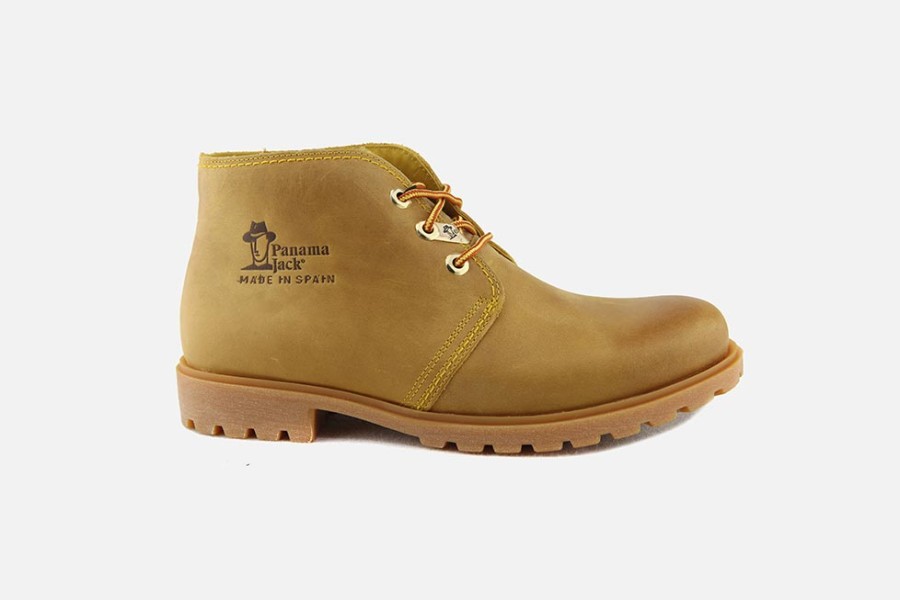 Men Panama Jack | Panama Jack - Basic Natural Vintage Lace-Up Boots On Labotte