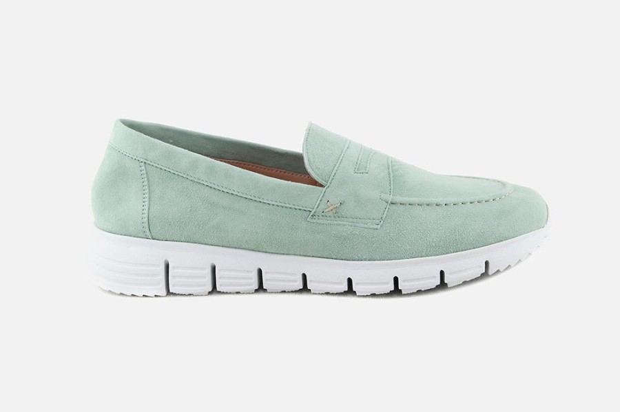 Women Cervone | Cervone - Caractere Mint Loafers On Labotte