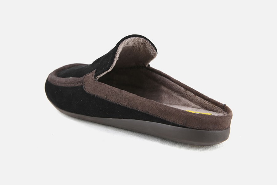 Men Nordikas | Nordikas - Quid Noir Marron Low Slippers On Labotte