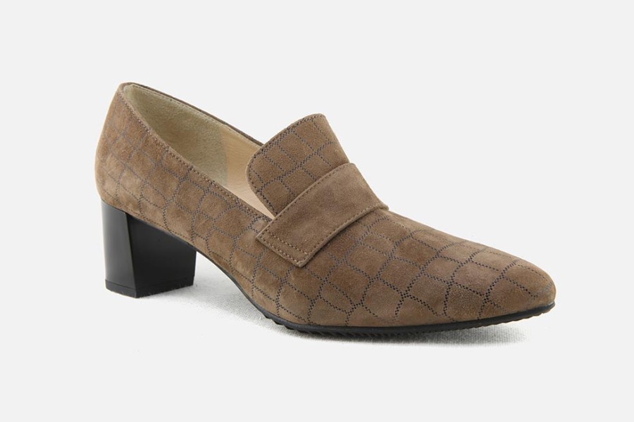 Women Brunate | Brunate - Beaugency Print Tabacco Loafers On Labotte