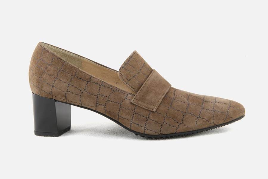 Women Brunate | Brunate - Beaugency Print Tabacco Loafers On Labotte