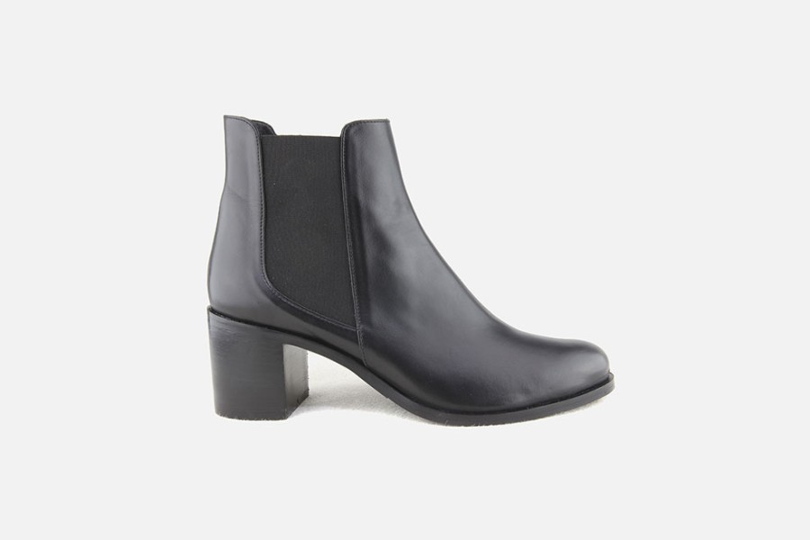 Women Cervone | Cervone - Chataigne Lisse Noir Ankle Boots On Labotte