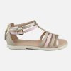 Girls Geox | Geox - Karly Sparta Sand Rose Sandals On Labotte