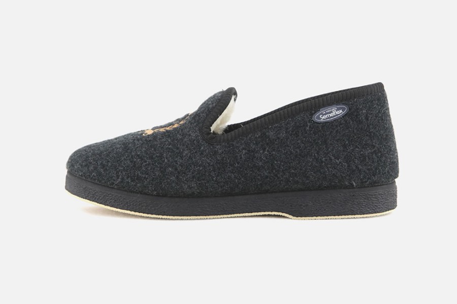 Men Semelflex | Semelflex - Ecusson Grey Charentaises On Labotte
