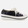 Women Xsa | Xsa - Eclipse Marine Ivoire Sneakers On Labotte