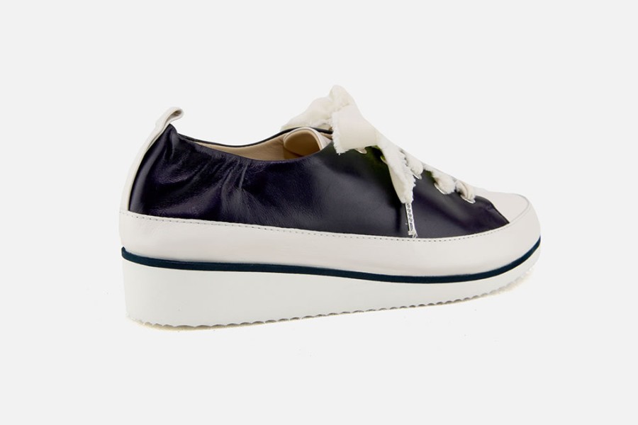 Women Xsa | Xsa - Eclipse Marine Ivoire Sneakers On Labotte