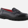 Women Pas de Rouge | Pas De Rouge - Mocky Soft Black Loafers On Labotte