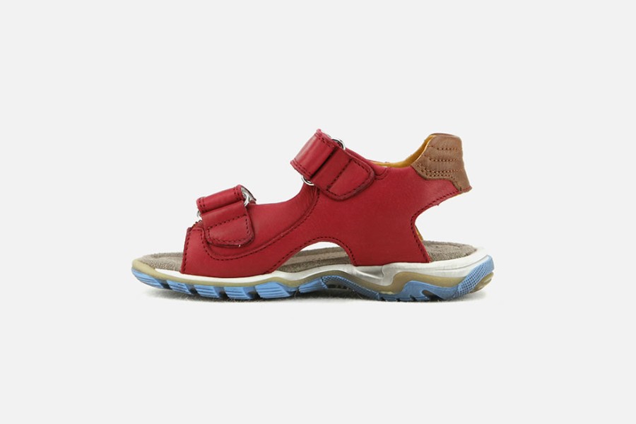 Boys Romagnoli | Romagnoli - Nicolito Rouge Bleu Sandals On Labotte