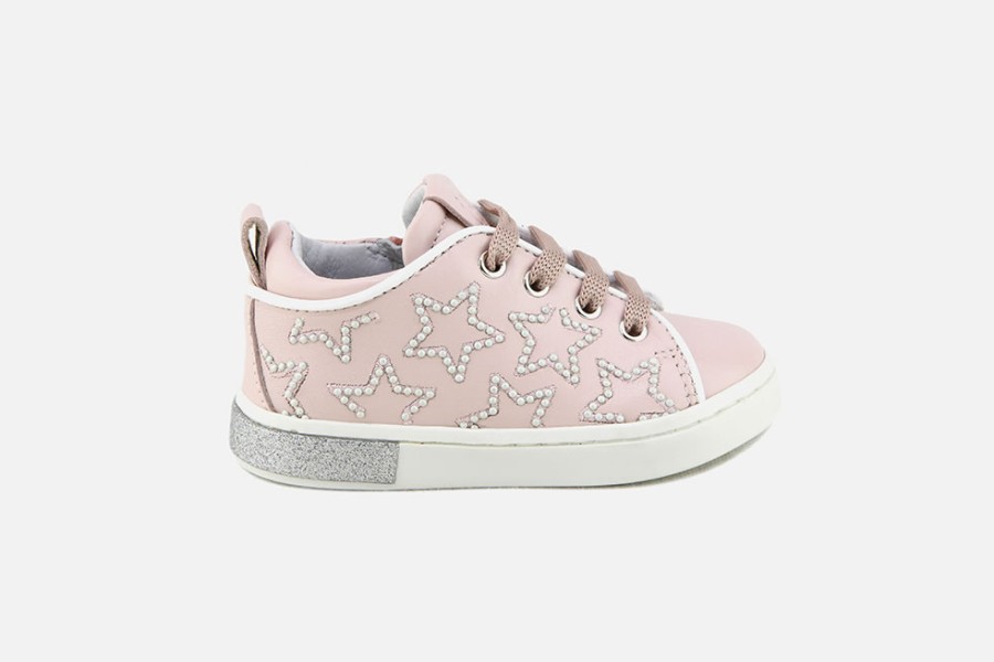 Girls Romagnoli | Romagnoli - Anouchka Rosa Lace-Up Shoes On Labotte