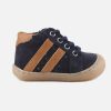 Boys Bellamy | Bellamy - Kalino Navy Cognac Lace-Up Boots On Labotte