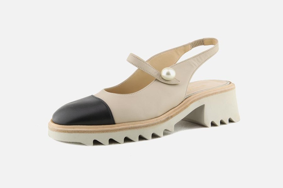 Women Brunate | Brunate - Badine Noir Et Beige Pumps On Labotte