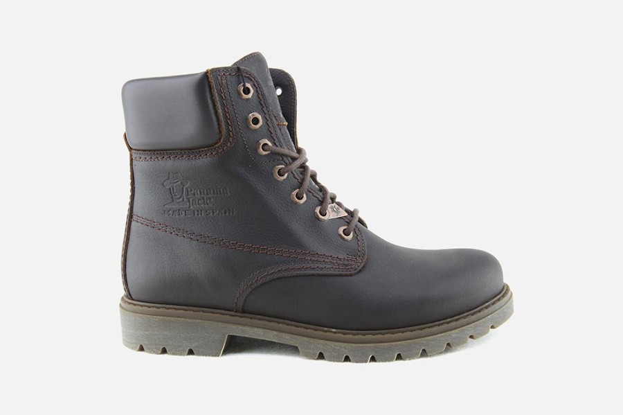 Men Panama Jack | Panama Jack - Panama03 Cuir Gras Chataigne Lace-Up Boots On Labotte
